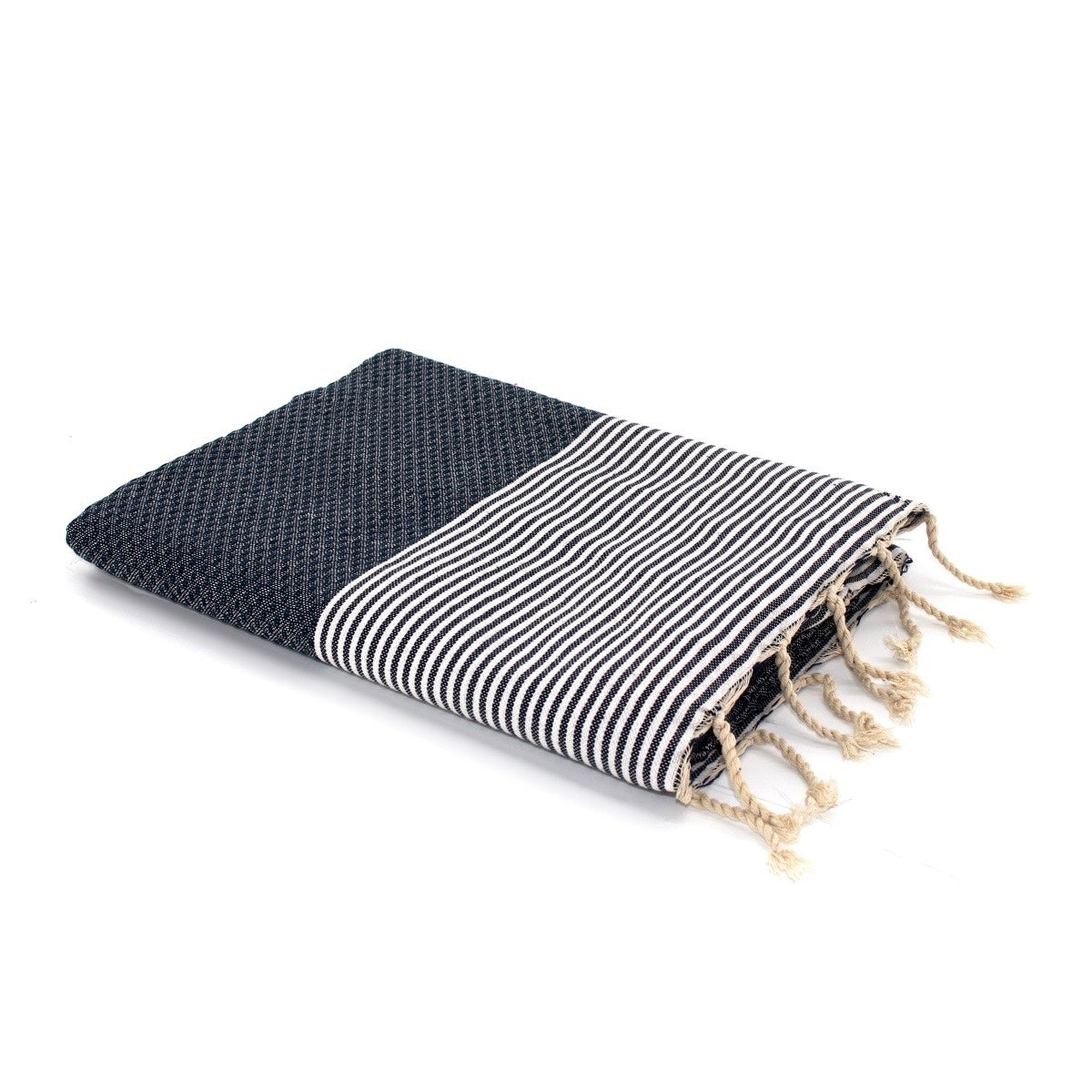 Ibiza - Fouta Nid D'Abeille - Bleu Jean
