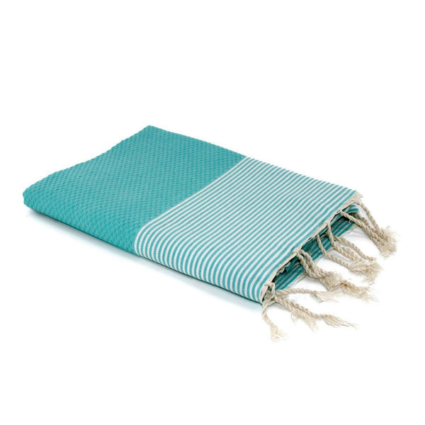 Ibiza - Fouta Nid D'Abeille - Vert Turquoise
