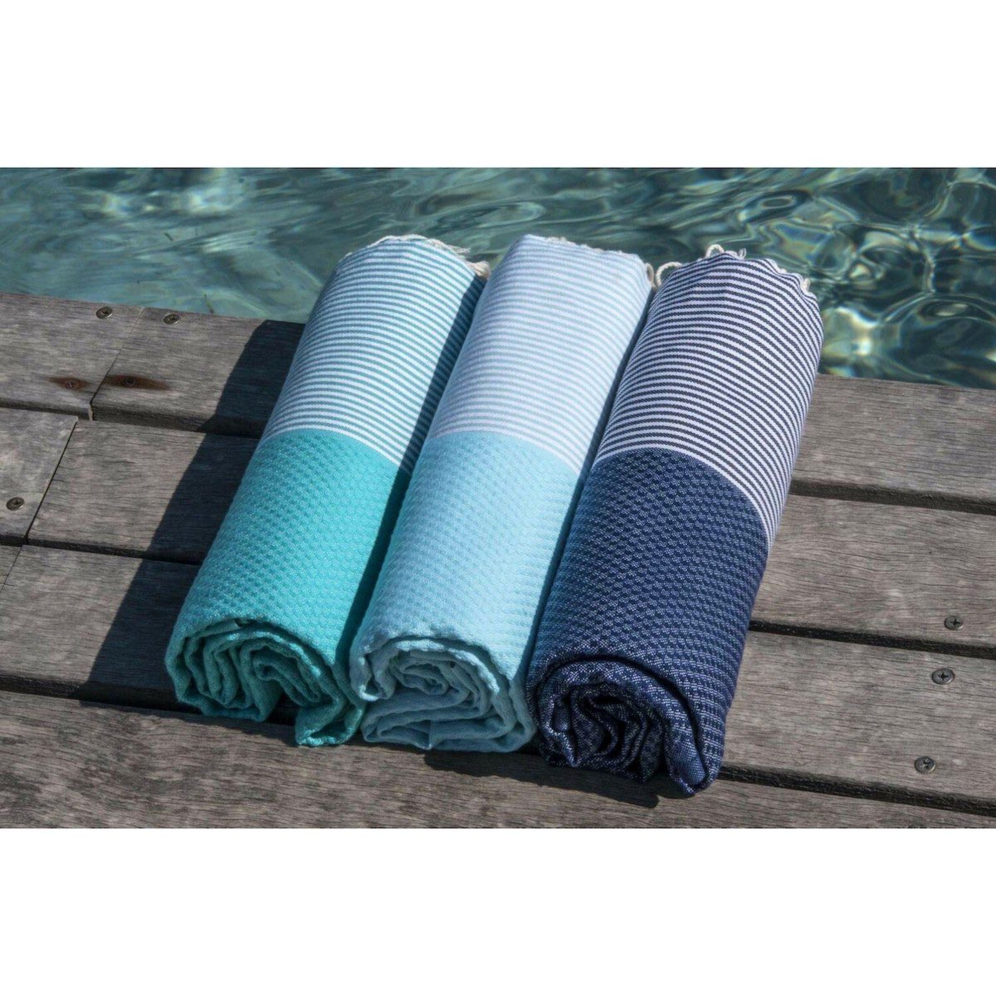 Ibiza - Fouta Nid D'Abeille - Vert Turquoise