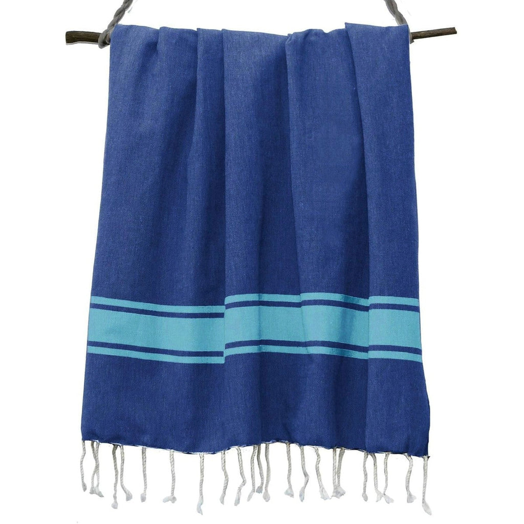 St Tropez - Fouta Bicolore - Bleu Grec/Vert Turquoise