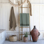 Faro - Fouta Éponge - Vert Lichen/Grège