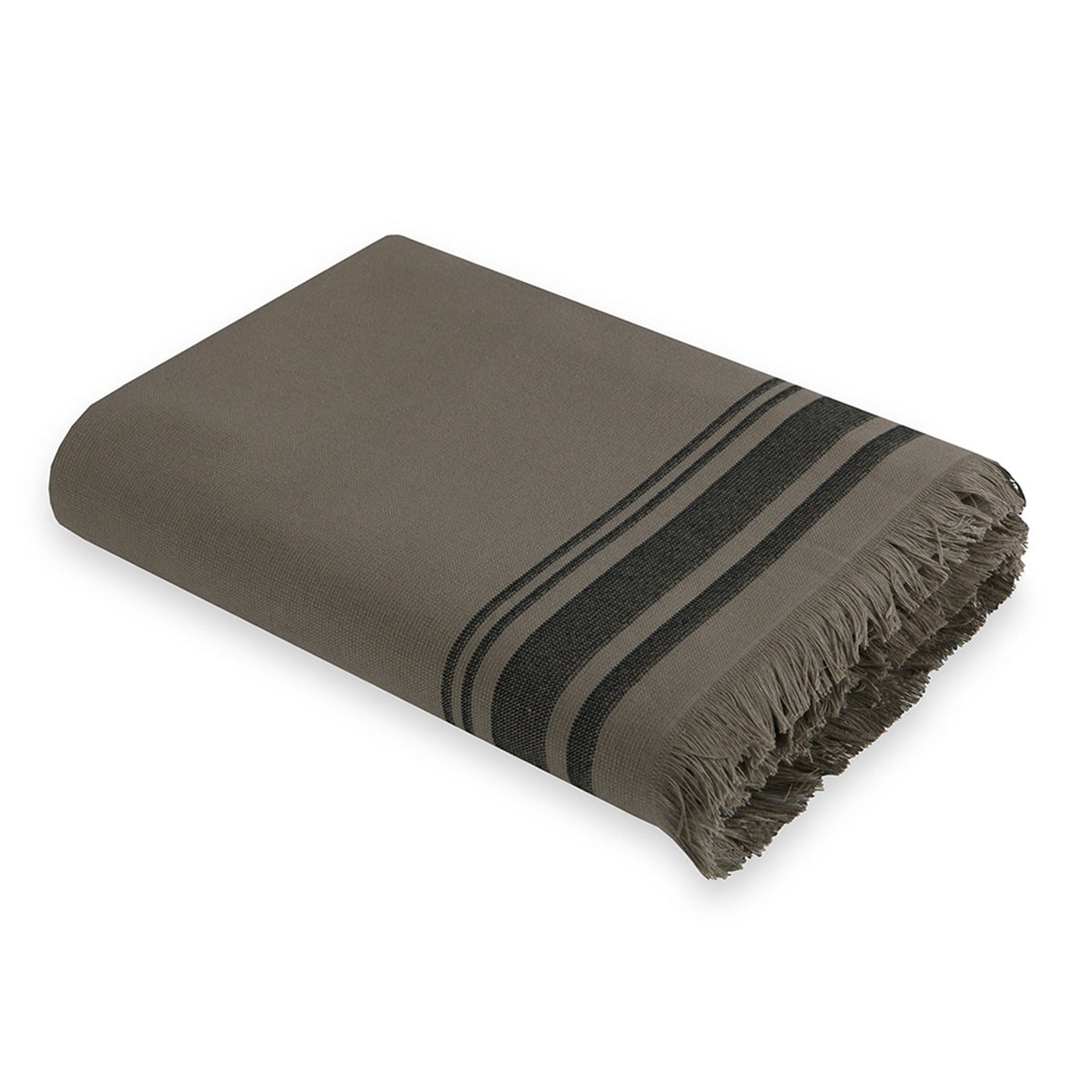 Faro - Fouta Éponge - Vert Lichen/Noir