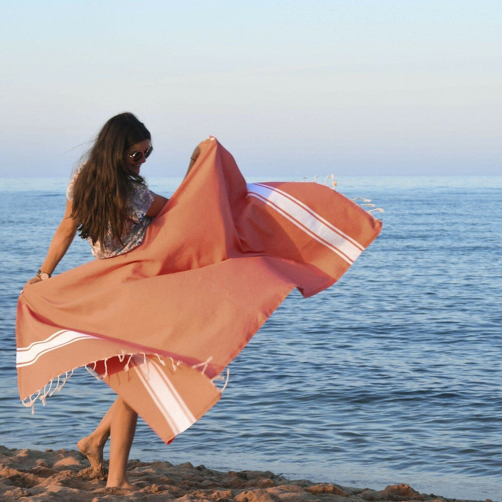 St Tropez - Fouta - Orange Corail