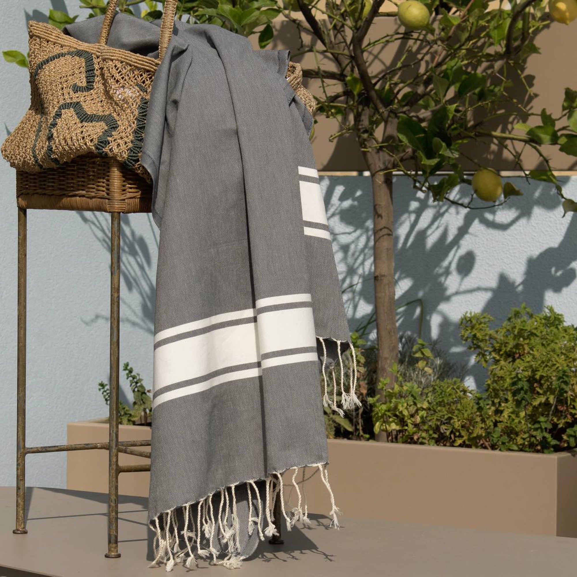St Tropez - Fouta - Gris Moyen