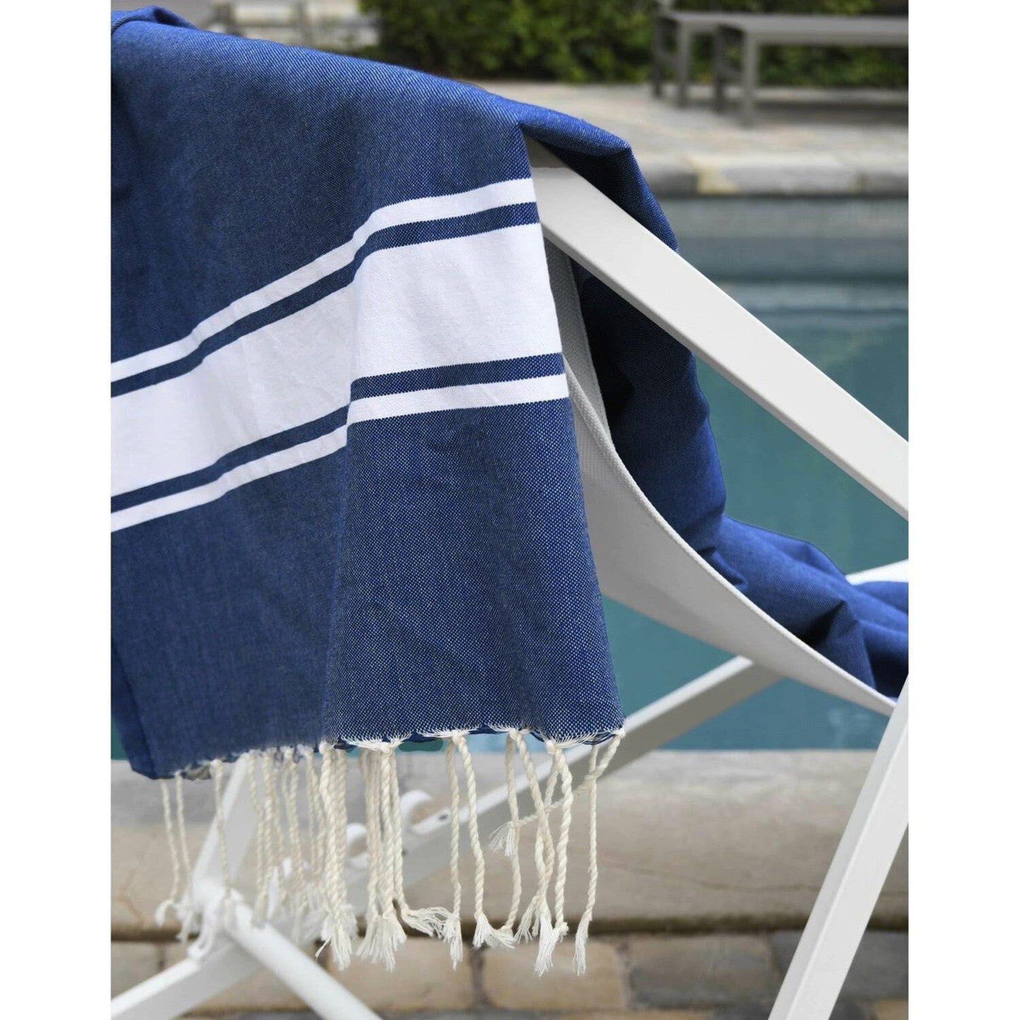 St Tropez - Fouta - Bleu Grec