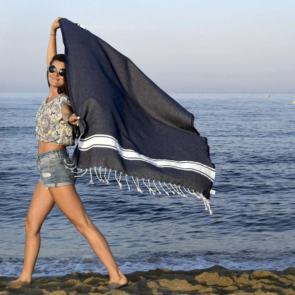 St Tropez - Fouta - Bleu Jean