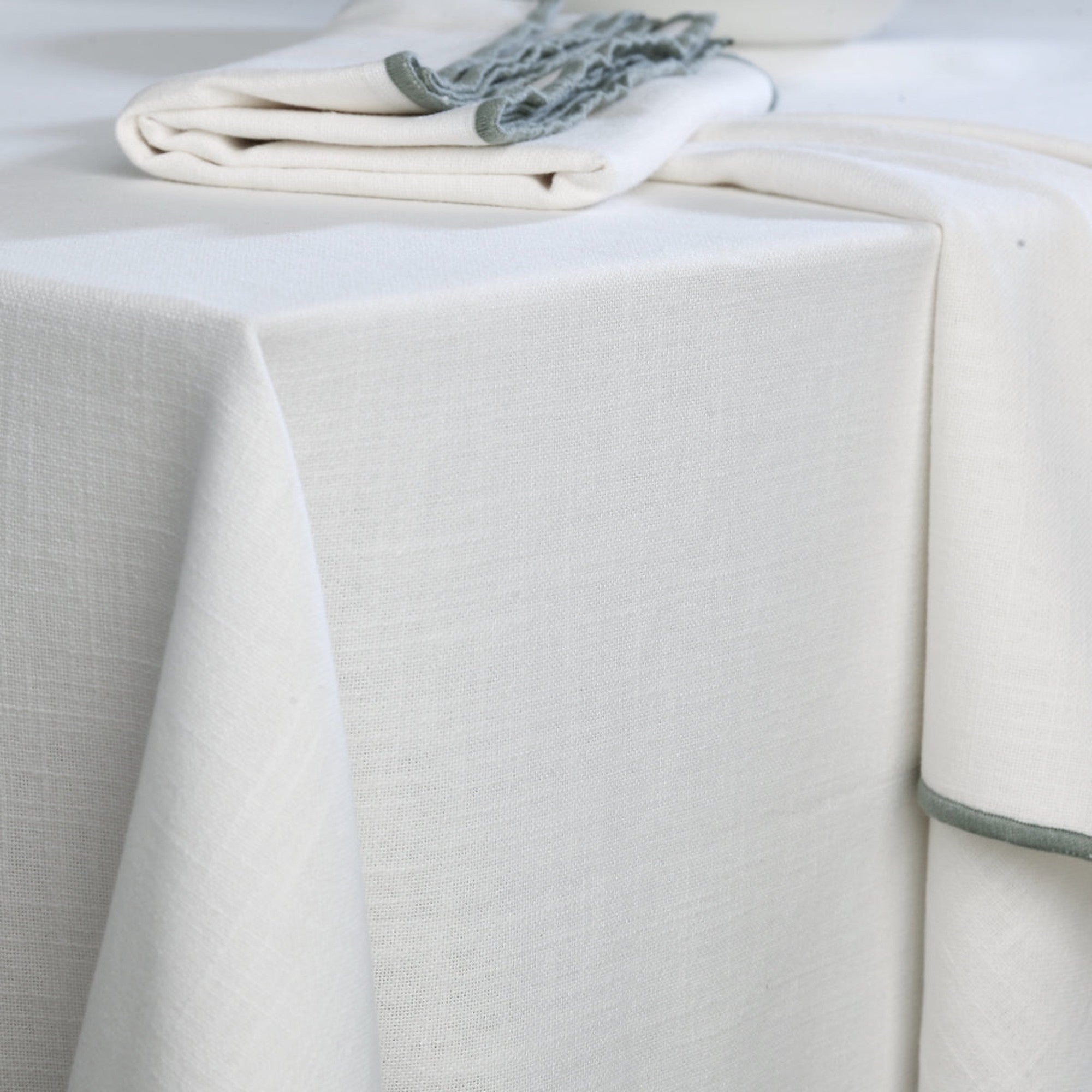 Jules - Nappe - Blanc/Céladon