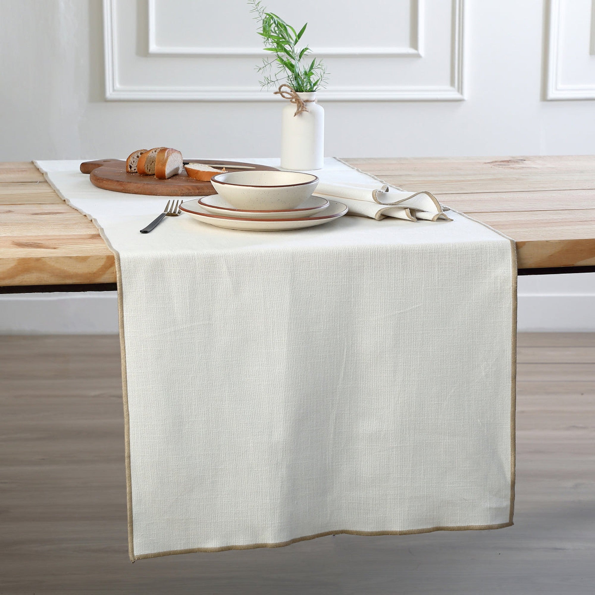 Jules - Chemin De Table - Blanc/Sable