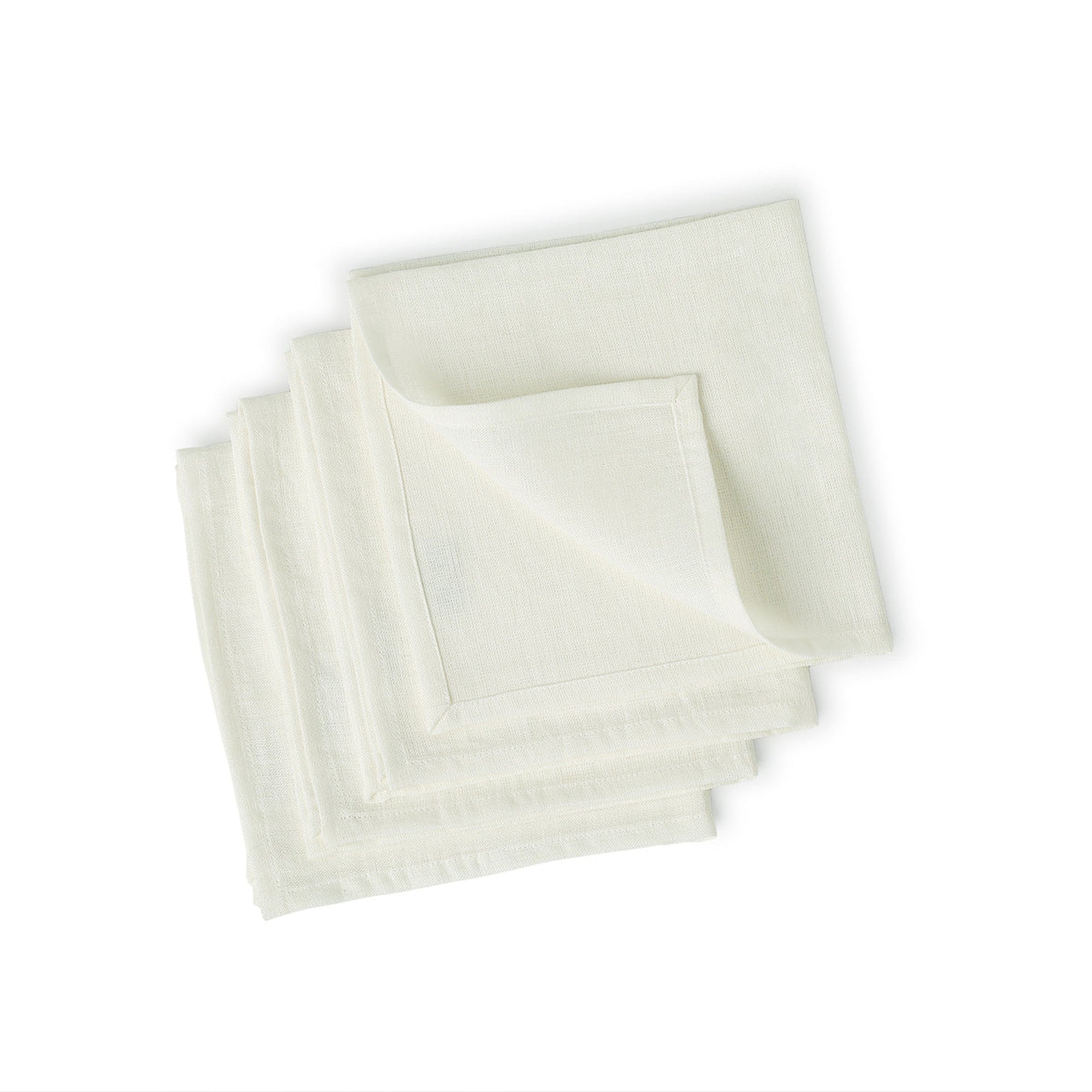 Paul - Lot De 4 Serviettes De Table - Blanc