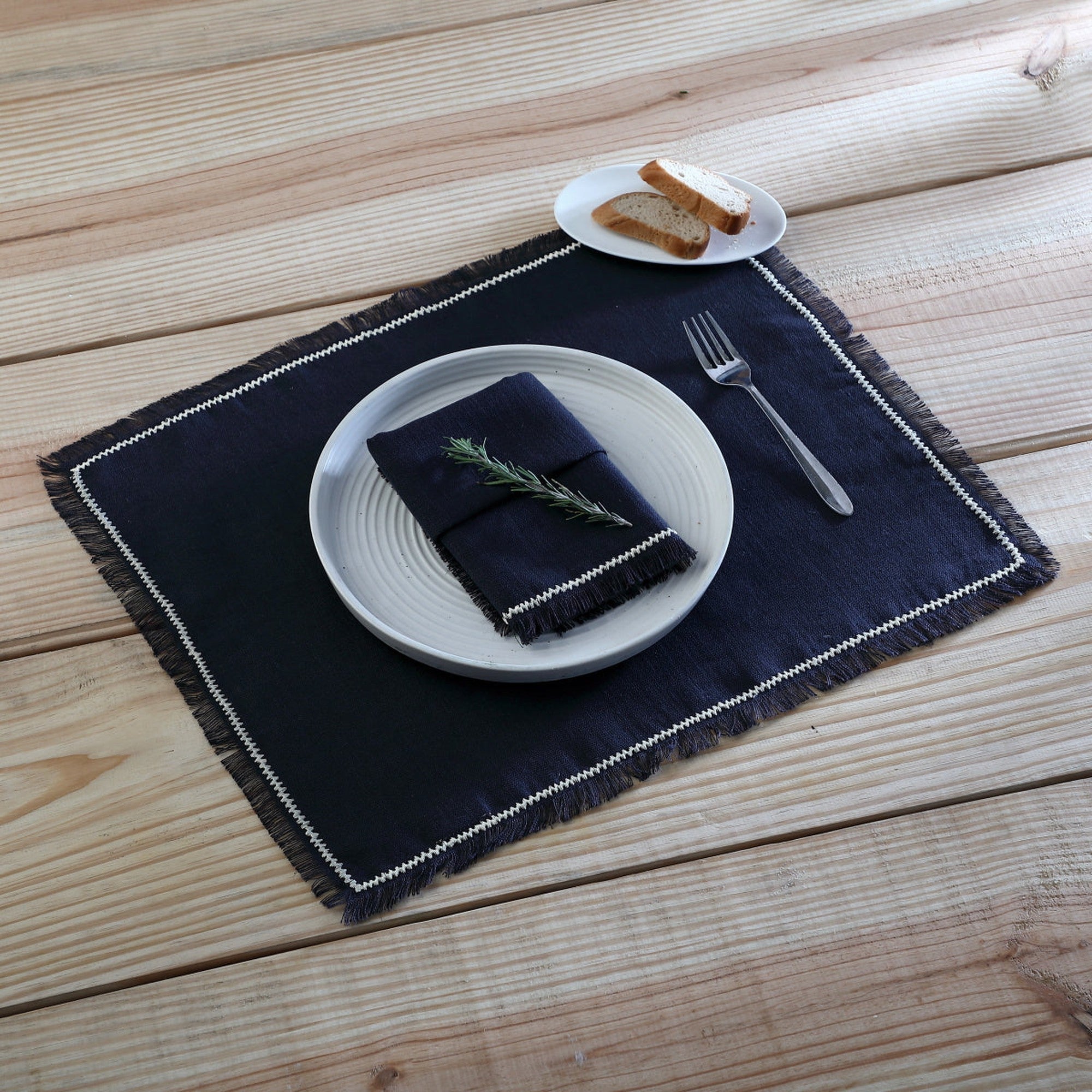 Gabriel - Lot De 4 Serviettes De Table - Fusain/Sable