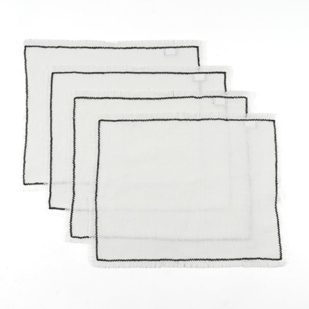 Gabriel - Set De Table (X4) - Blanc/Noir