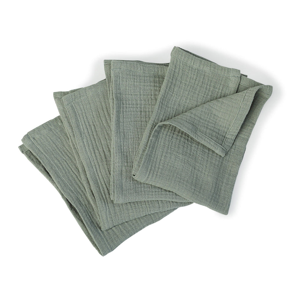 Carla - Lot De 4 Serviettes De Table - Vert Céladon