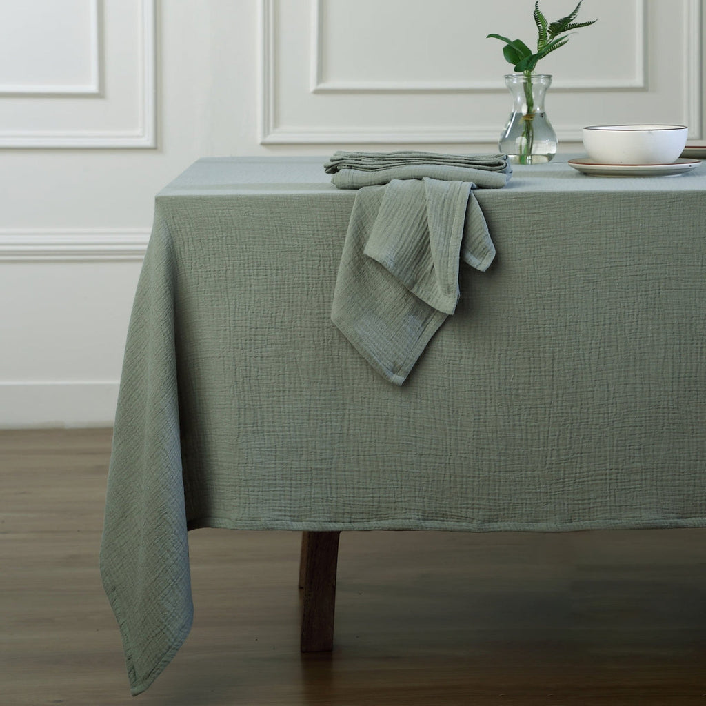 Carla - Lot De 4 Serviettes De Table - Vert Céladon