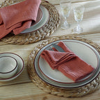 Carla - Lot De 4 Serviettes De Table - Rouge Toscane