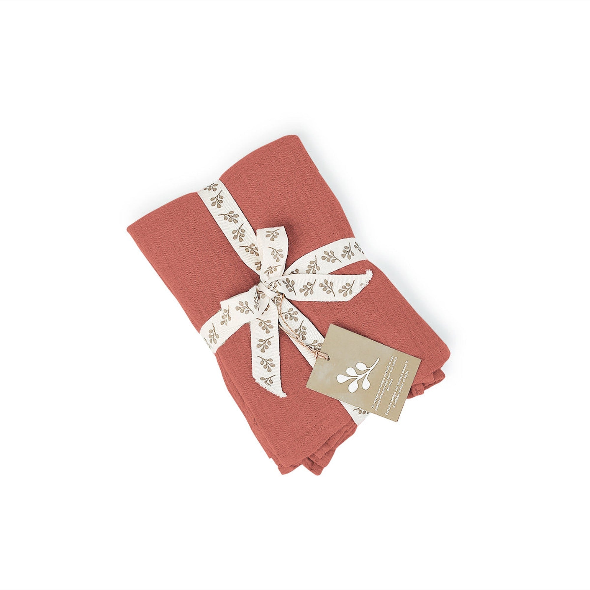 Carla - Lot De 4 Serviettes De Table - Rouge Toscane
