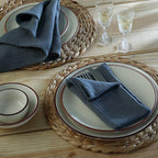 Carla - Lot De 4 Serviettes De Table - Bleu Orage