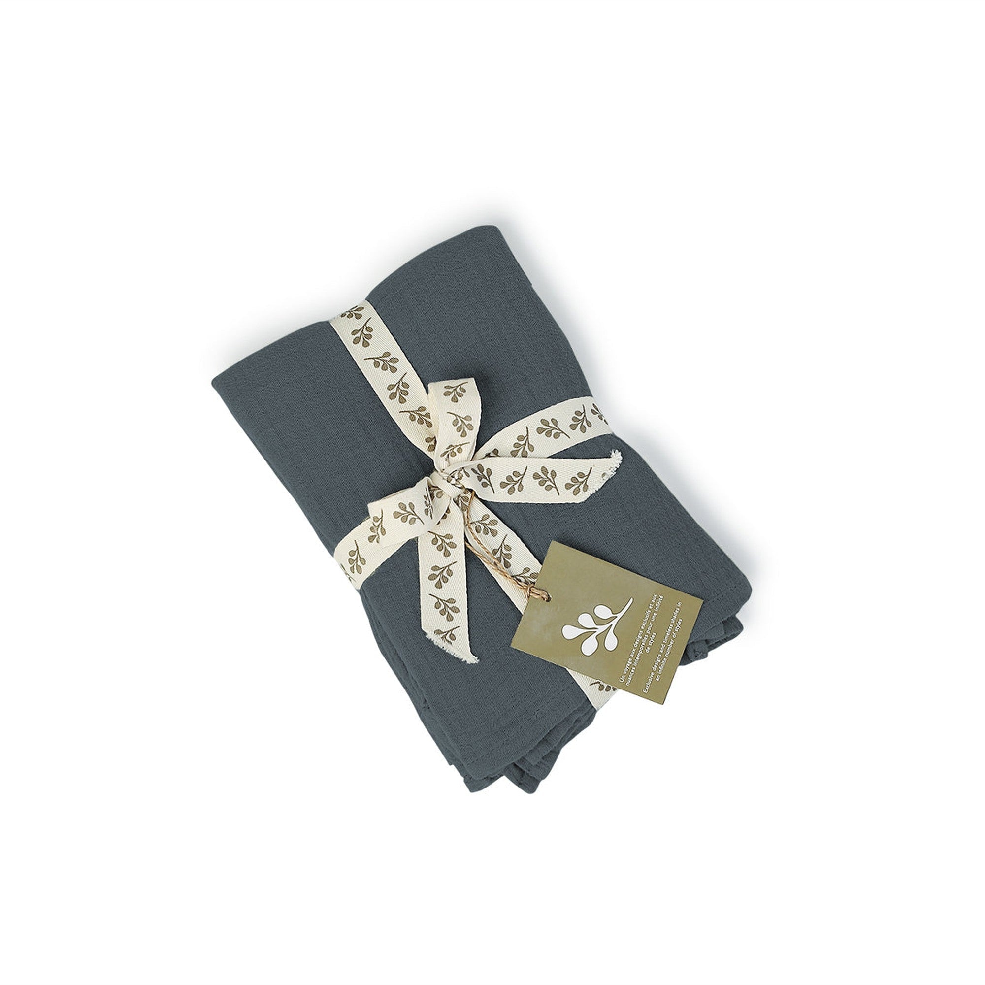 Carla - Lot De 4 Serviettes De Table - Bleu Orage
