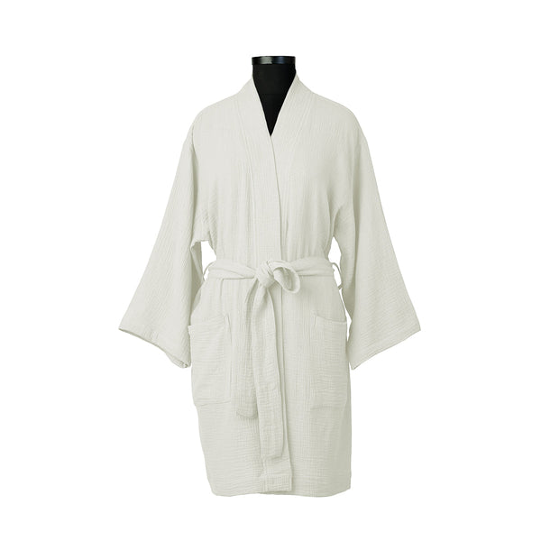 Carla - Peignoir Kimono - Blanc
