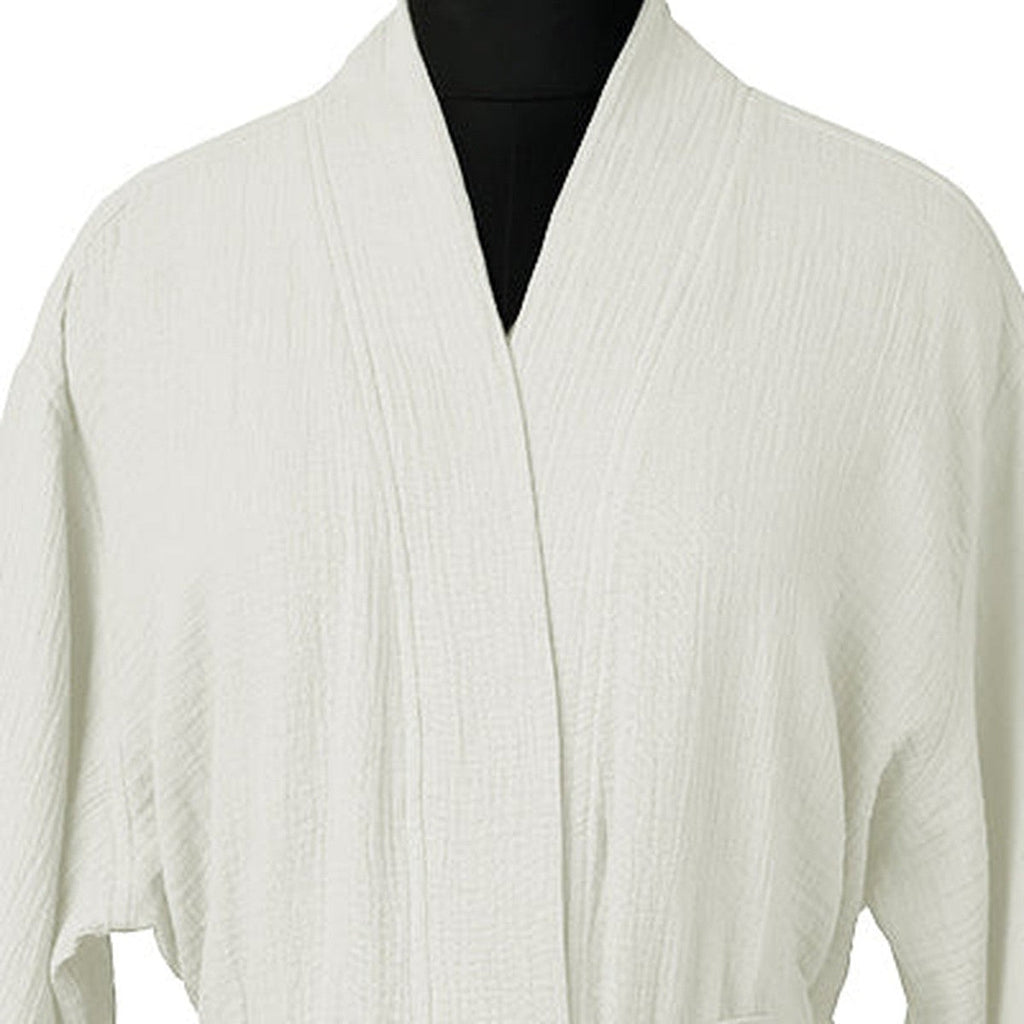 Carla - Peignoir Kimono - Blanc