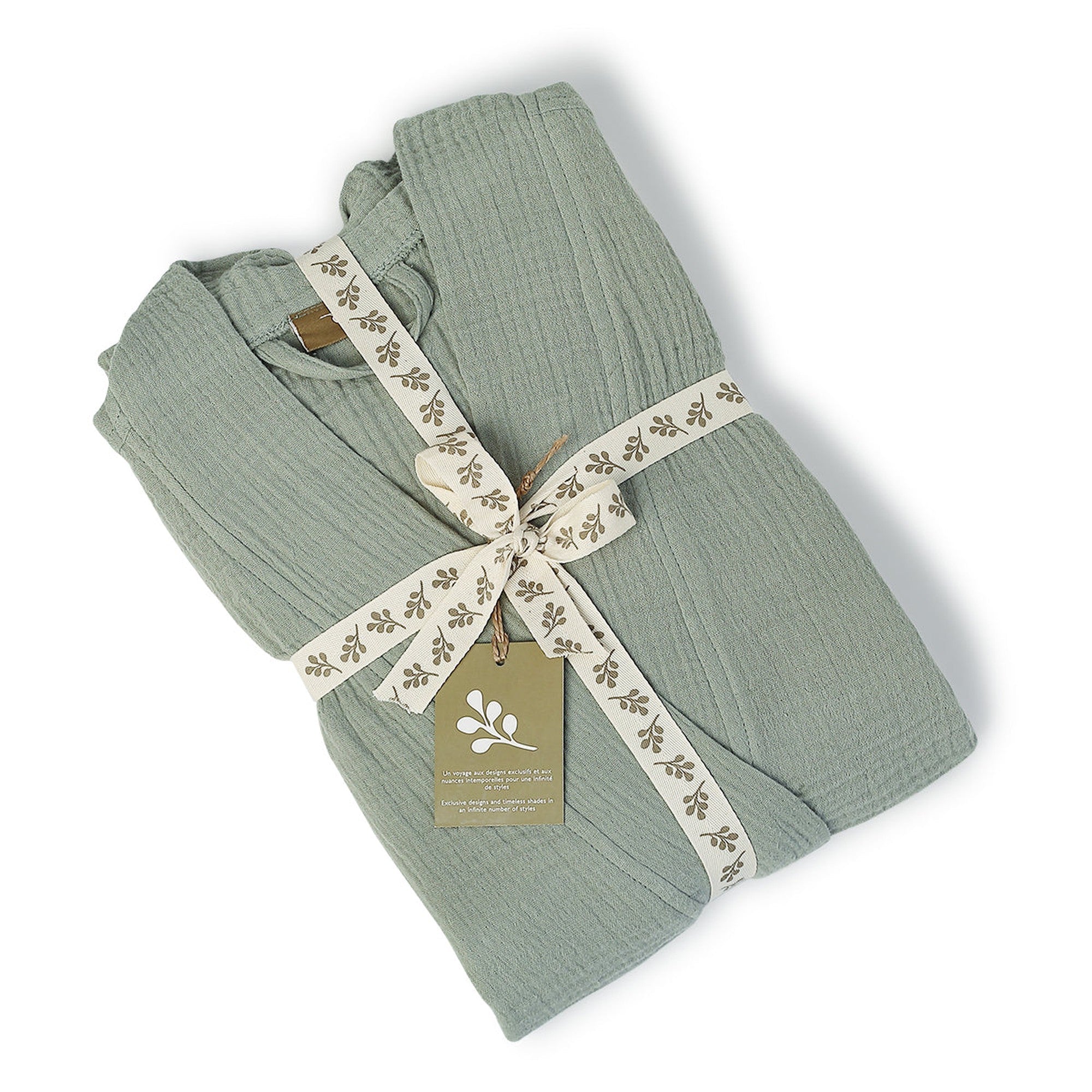 Carla - Peignoir Kimono - Vert Céladon