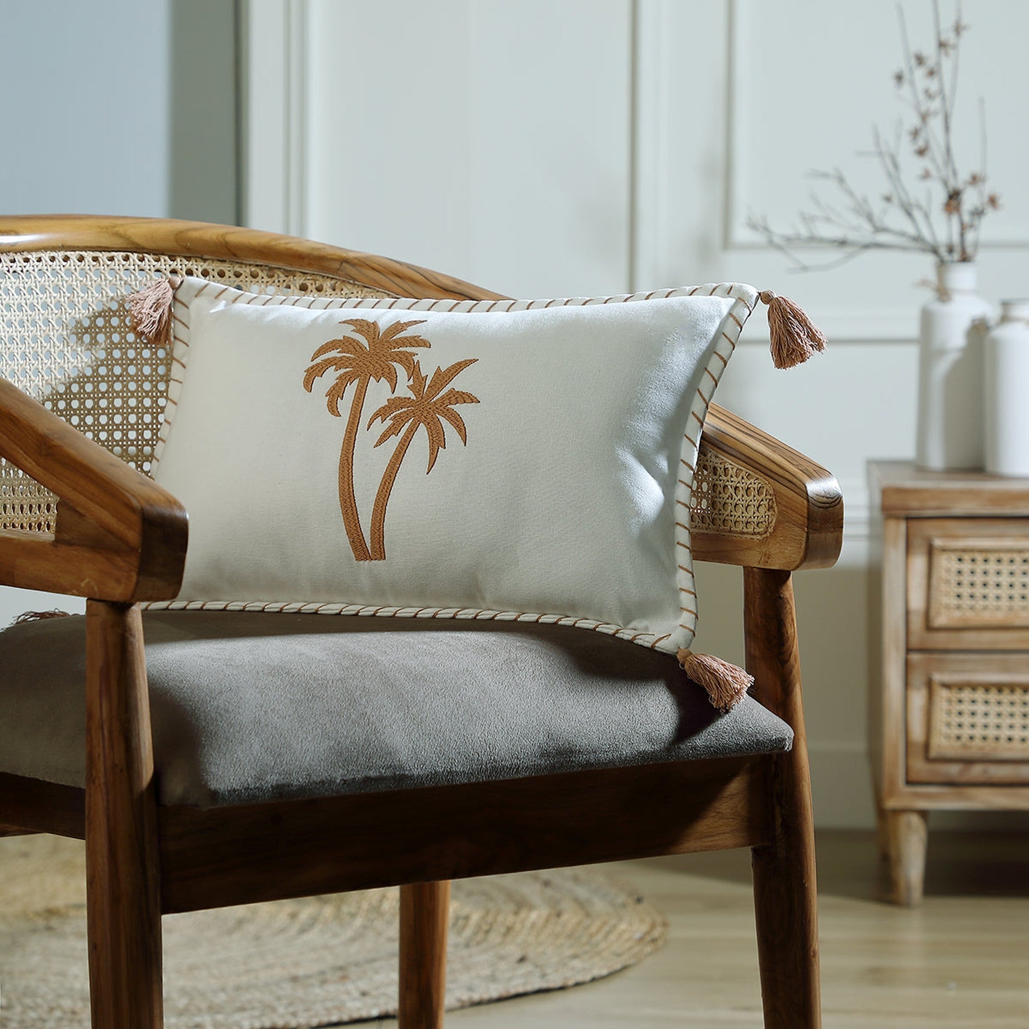 Oasis - Housse De Coussin - Terre De Sienne