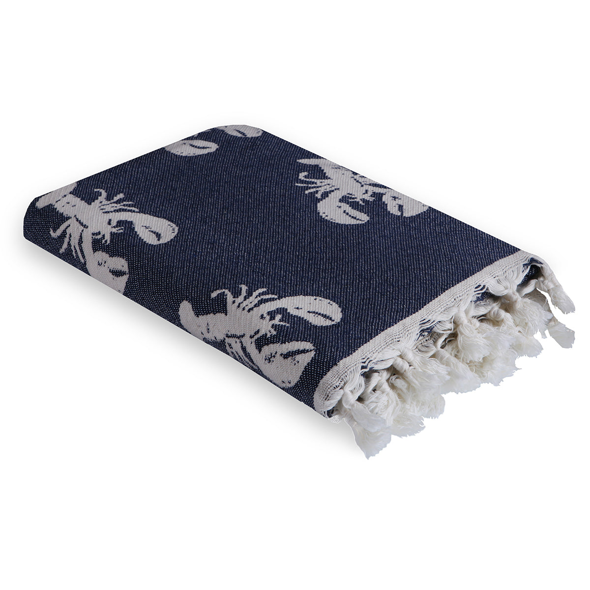 Homard - Fouta Jacquard - Bleu Marine
