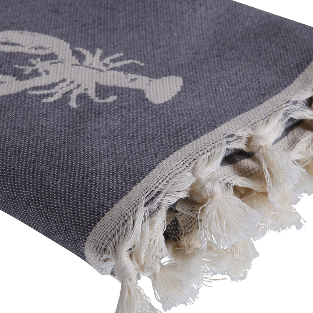 Homard - Fouta Jacquard - Gris Moyen