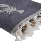 Homard - Fouta Jacquard - Gris Moyen
