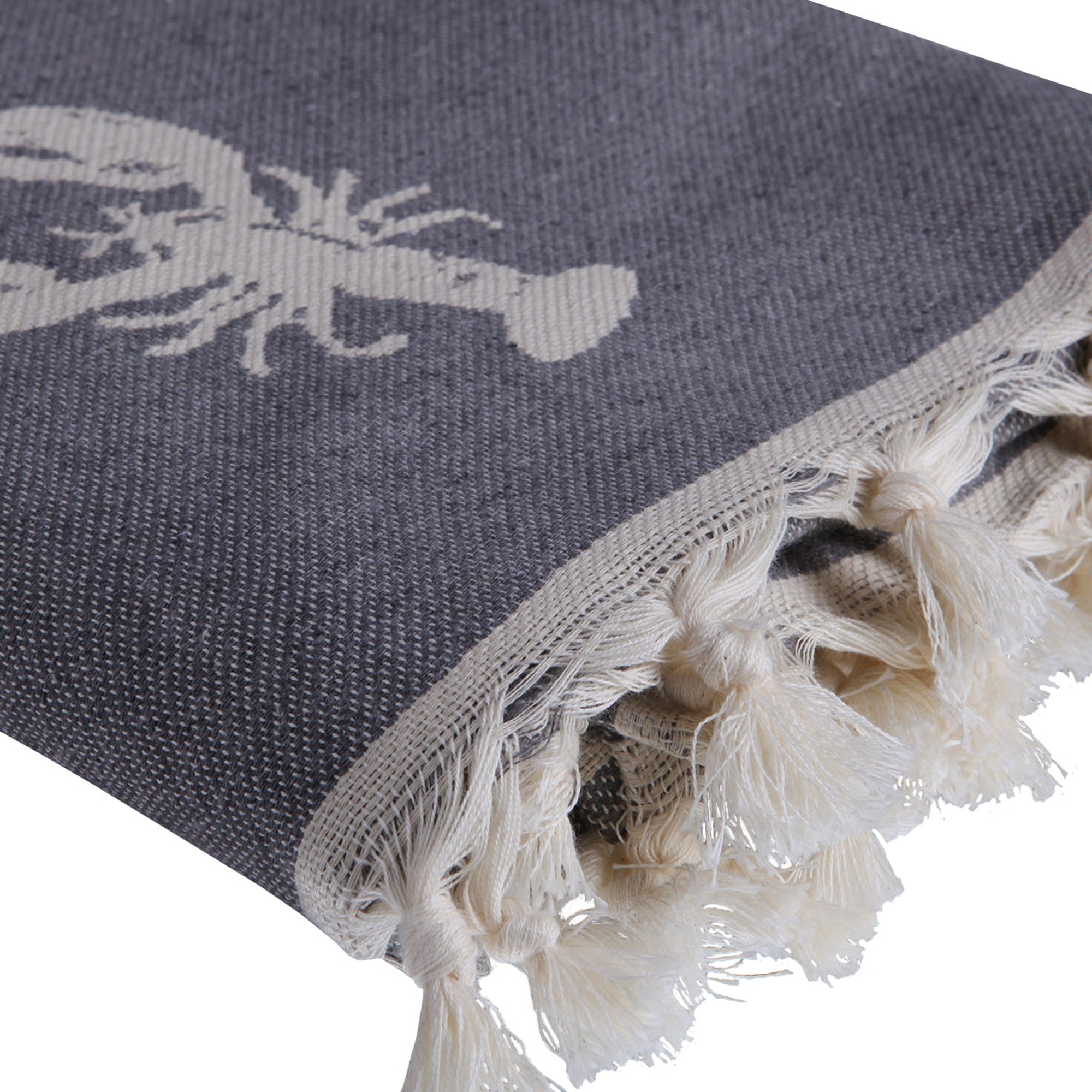 Homard - Fouta Jacquard - Gris Moyen