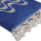 Cabana - Fouta Jacquard - Bleu Grec