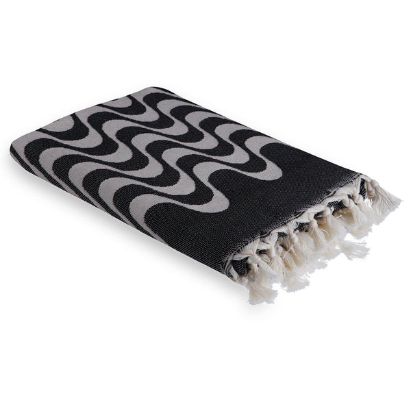 Cabana - Fouta Jacquard - Noir