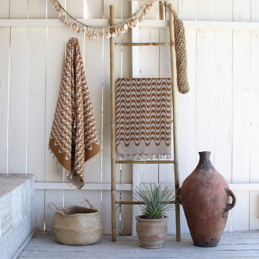 Cabana - Fouta Jacquard - Jaune Moutarde