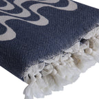 Cabana - Fouta Jacquard - Bleu Marine