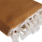 Palmier - Fouta Jacquard - Jaune Moutarde