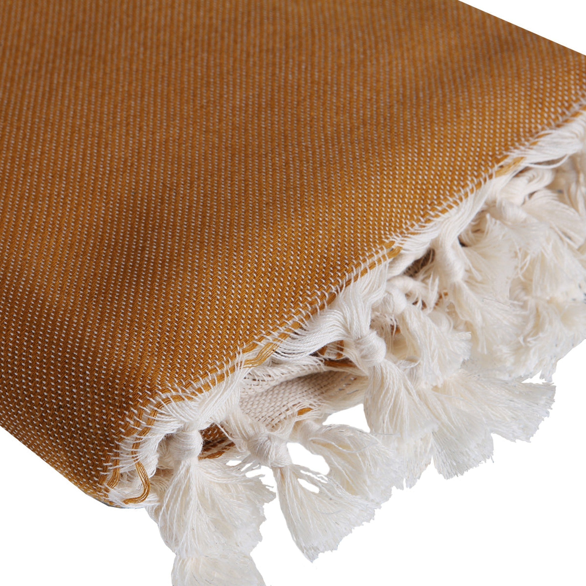 Palmier - Fouta Jacquard - Jaune Moutarde