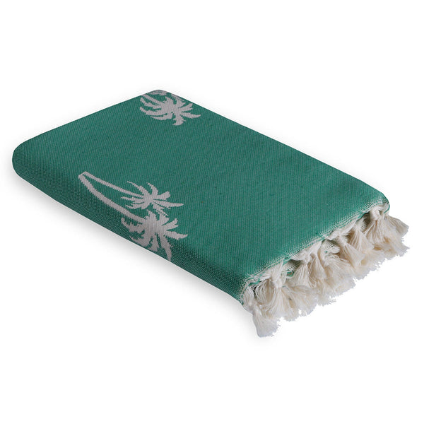 Palmier - Fouta Jacquard - Vert Brésil