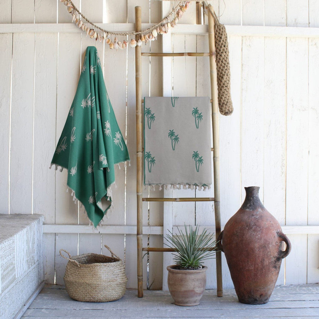 Palmier - Fouta Jacquard - Vert Brésil