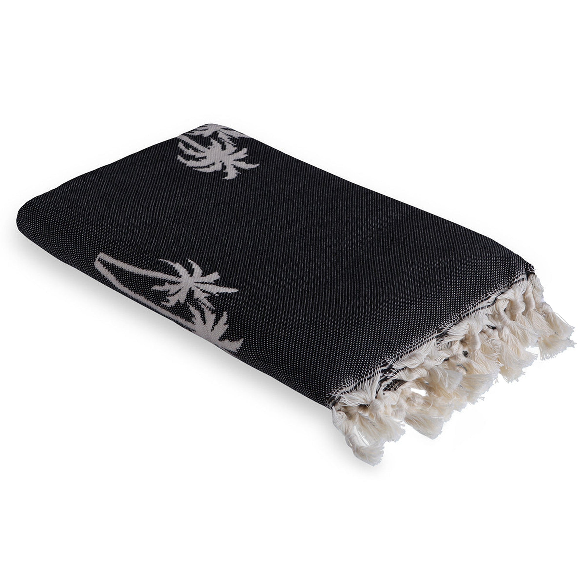Palmier - Fouta Jacquard - Noir