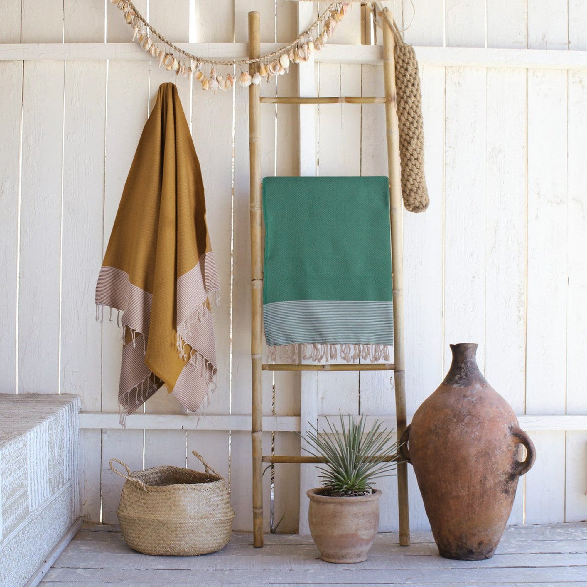 Ibiza - Fouta Nid D'Abeille - Jaune Moutarde