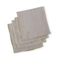 Camille - Lot De 4 Serviettes De Table - Naturel/Or