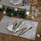 Camille - Lot De 4 Serviettes De Table - Naturel/Or