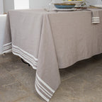 Mahdia - Nappe + 4 Serviettes - Taupe