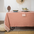 Mahdia - Nappe + 8 Serviettes - Rouge Tomette