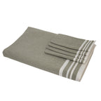 Mahdia - Nappe + 8 Serviettes - Vert Olive