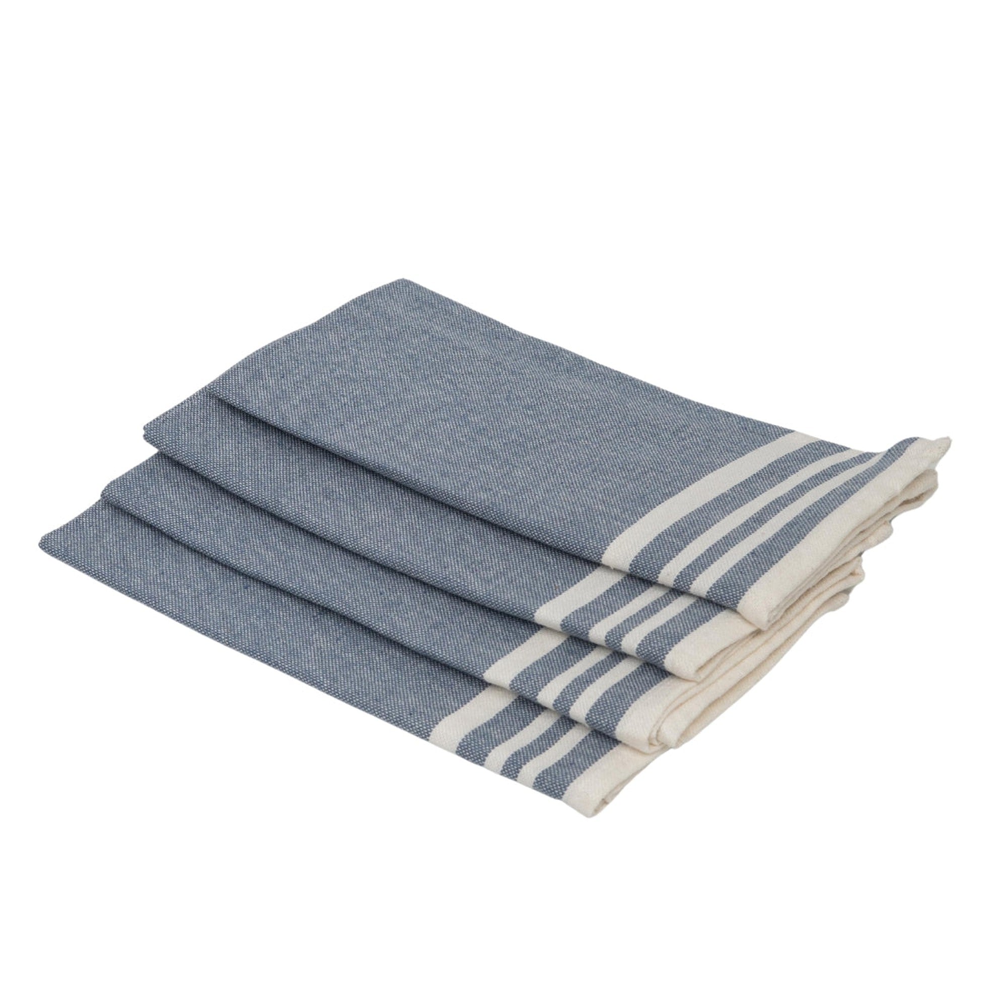 Mahdia - Lot De 4 Serviettes De Table - Bleu Jean