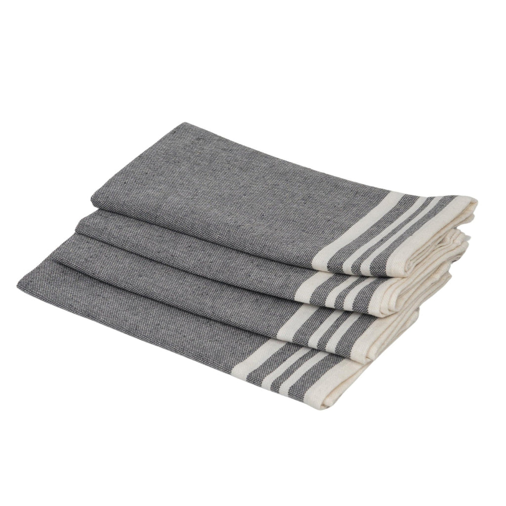 Mahdia - Lot De 4 Serviettes De Table - Gris Moyen