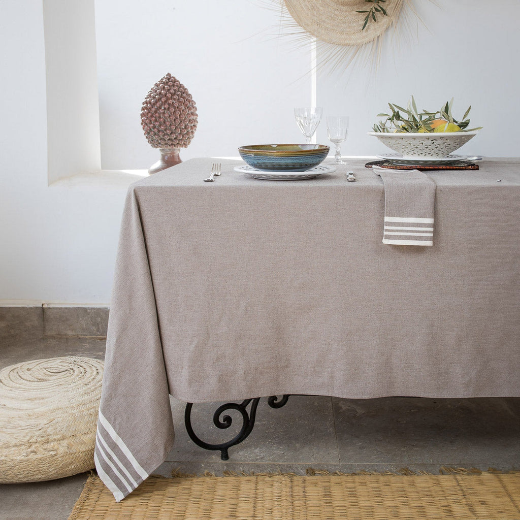 Mahdia - Lot De 4 Serviettes De Table - Taupe