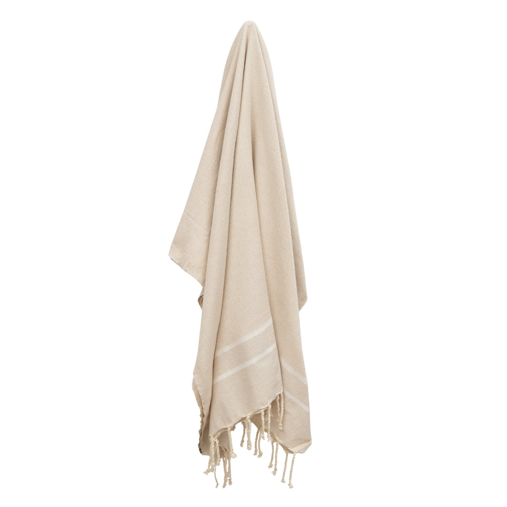 Sienna - Fouta Jacquard - Beige Lin