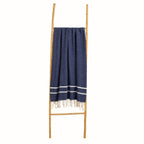Sienna - Fouta Jacquard - Bleu Denim