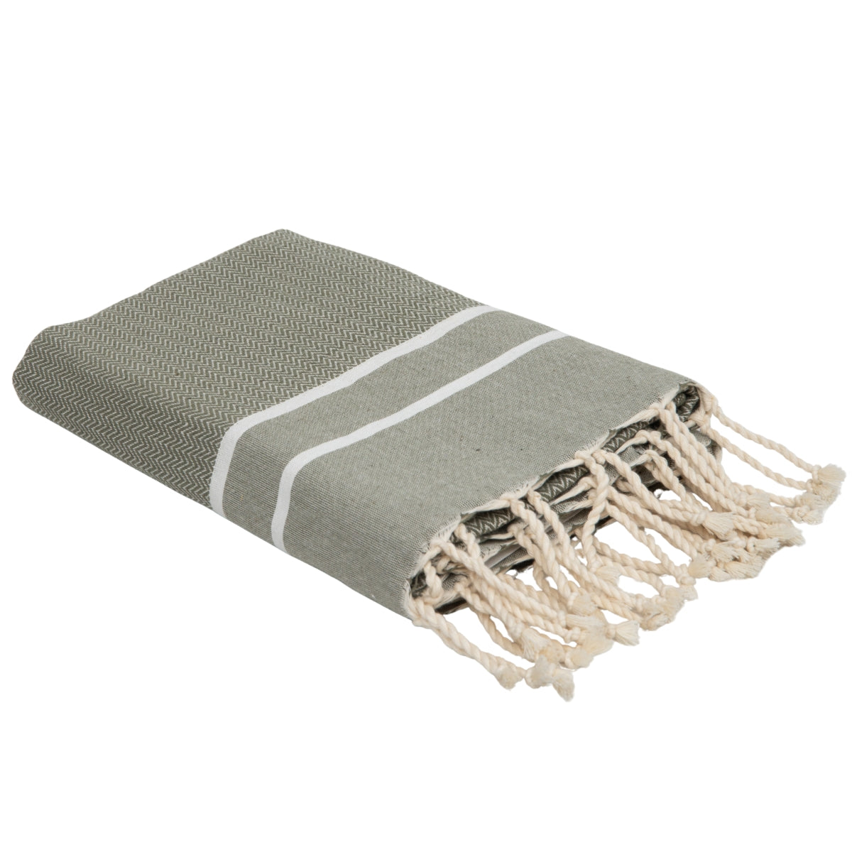 Sienna - Fouta Jacquard - Vert Olive